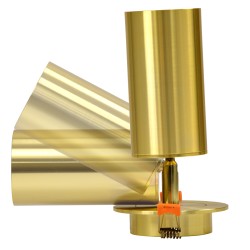 Χωνευτό κινούμενο φωτιστικό downlight σποτ LEO με ντουί 1 x GU10 AC 220-240V IP20 χρυσό πλατίνα 9x9x17cm κοπή 7x7cm