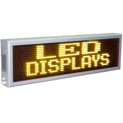 Βιομηχανική Επιγραφή LED 2 Γραμμών Full Matrix διαστάσεων 205Χ35Χ15cm Κίτρινο φως Διπλής Όψης