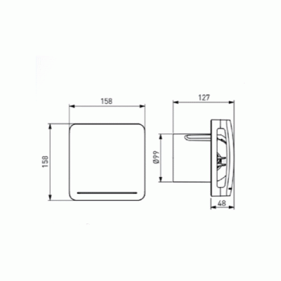 Εξαεριστήρας λουτρού S&P ECOAIR DESIGN S με δυνατότητα ρύθμισης συνεχούς λειτουργίας και σύνδεσης με εξωτερικό διακόπτη Εξαεριστήρας λουτρού S&P ECOAIR DESIGN S με δυνατότητα ρύθμισης συνεχούς λειτουργίας και σύνδεσης με εξωτερικό διακόπτη