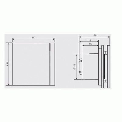 Εξαεριστήρας μπάνιου S&P 29w SILENT DESIGN 300 CHZ Φ150 με ρυθμιζόμενο υγροστάτη και χρονοδιακόπτη 1-30min