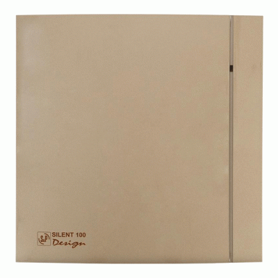 Εξαεριστήρας μπάνιου 8W SILENT DESIGN 100 CZ σαμπανί Φ100 αθόρυβος με τάμπερ και φωτεινή ένδειξη λειτουργίας