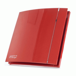 Εξαεριστήρας μπάνιου Φ99 8w κόκκινο χρώμα S&P SILENT DESIGN 100 CZ με χαμηλή στάθμη θορύβου και τάμπερ αντεπιστροφής