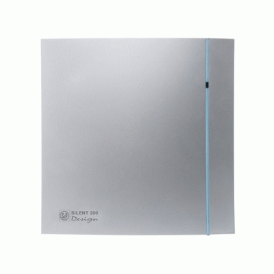 Εξαεριστήρας λουτρού S&P αθόρυβος Φ100mm 80m³/h 8Watt SILENT 100 CZ DESIGN ασημί με τάμπερ και φωτεινή ένδειξη λειτουργίας