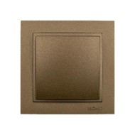 Διακόπτης απλός Mono Electric σειρά Despina Metallic καφέ