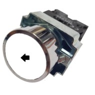 Μπουτόν Φ22 LAY5 - BA3341 3A 240V μεταλλικό λευκό με ένδειξη κατεύθυνσης