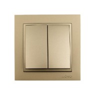Διακόπτης κομμυτατέρ K/R Mono Electric τιτάνιο σειρά Despina Metallic