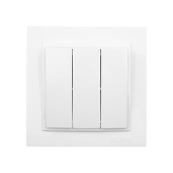 Διακόπτης τριπλός Mono Electric λευκό σειρά Despina