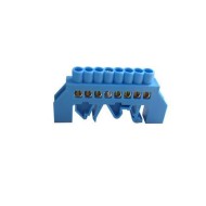 Μπαράκι ουδετέρου πλαστικό μονωμένο 6x9 6P XN040 με δυνατότητα στήριξης και σε ράγα Ω