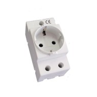 Πρίζα σούκο ράγας 250V 10/16A 2MODULE MSC-CE Πρίζα σούκο ράγας 250V 10/16A 2MODULE MSC-CE