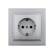 Πρίζα σούκο Mono Electric ασημί σειρά Despina Metallic