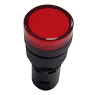 Ενδεικτική λυχνία led AD22-16TR πόρτας πίνακος 12VAC/DC Φ16mm κόκκινη Xindali