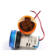 Αμπεροβολτόμετρο TAIFA AD16-22DS 100Α 20-500V AC Φ22mm κόκκινο στεγανό IP65