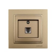 Πρίζα τηλεφώνου RJ11623JK Mono Electric σειρά Despina Metallic τιτάνιο