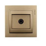 Πρίζα TV τερματική Mono Electric Despina Metallic τιτάνιο