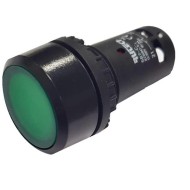 Μπουτόν πράσινο φωτιζόμενο με led σειρά Φ22 επαφή NO τύπος SB7-CW3361 Xindali