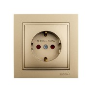 Πρίζα σούκο ασφαλείας Mono Electric Despina Metallic τιτάνιο