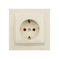 Πρίζα σούκο ασφαλείας Mono Electric κρεμ σειρά Despina Πρίζα σούκο ασφαλείας Mono Electric κρεμ σειρά Despina