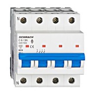 Ασφάλεια αυτόματη SCHRACK 3Χ6Α+Ν 4Μ ΑΜ617806 με ουδέτερο και ικανότητα διακοπής 6ΚΑ καμπύλη C