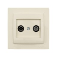 Πρίζα TV + SAT τερματική Mono Electric κρεμ σειρά Despina
