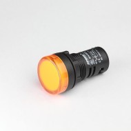 Ενδεικτική λυχνία με led πόρτας πίνακος 230V AC Φ22mm κίτρινη IP65 AD22-22Y Xindali
