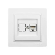 Πρίζα Data RJ45 CAT6 λευκή Mono Electric σειρά Despina