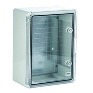 Κιβώτιο ABS 330x250x140 TN-PLPC133 με διαφανή πόρτα & πλάκα στήριξης στεγανό IP65