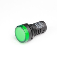 Ενδεικτική λυχνία με led πόρτας πίνακος 230V AC Φ22mm πράσινη IP65 AD22-22G Xindali
