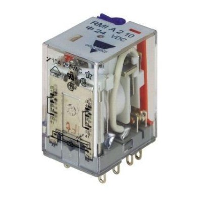 Μικρορελέ τετράγωνο 10A CARLO GAVAZZI RMIA210 2C/O 110V DC 8 ποδιών με ενσωματωμένο LED