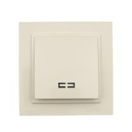 Διακόπτης αλέ-ρετούρ A/R φωτιζόμενος Mono Electric κρεμ σειρά Despina