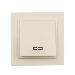 Διακόπτης αλέ-ρετούρ A/R φωτιζόμενος Mono Electric κρεμ σειρά Despina