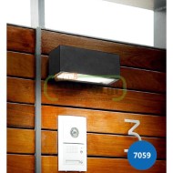 Led φωτιστικό επίτοιχο ορθογώνιο γκρι 1.6W ψυχρό φως μονής κατεύθυνσης 24led 230V στεγανό IP54