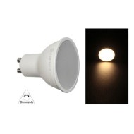 Λάμπα LED GU10 8W 230V με θερμό λευκό φως 3000Κ δέσμη 105° ντιμαριζόμενη με ματ κάλυμμα