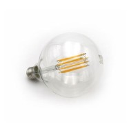 LED λάμπα COG led filament γλόμπος Φ125 ντουί Ε27 18W θερμό λευκό φως 2800k 230V με διάφανο κάλυμμα