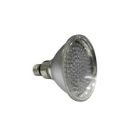 LED λάμπα γυάλινη με ντουί PAR38 E27 120LED 8.5W 42VAC RGB με δέσμη 70°