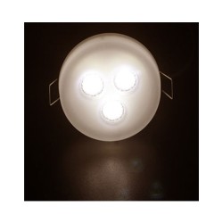 Led σποτ χωνευτό 3x3W θερμό φως δέσμης 90° με γυαλί οπαλίνα χωρίς τροφοδοτικό