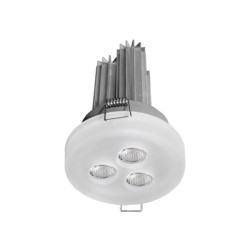 Led σποτ χωνευτό 3x3W θερμό φως δέσμης 90° με γυαλί οπαλίνα χωρίς τροφοδοτικό
