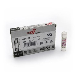 Φυσίγγιο κυλινδρικό υπερταχείας 16Α aR DF 10x38mm Φυσίγγιο κυλινδρικό υπερταχείας 16Α aR DF 10x38mm