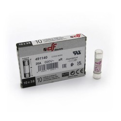 Φυσίγγιο κυλινδρικό υπερταχείας 20Α aR DF 10x38mm Φυσίγγιο κυλινδρικό υπερταχείας 20Α aR DF 10x38mm