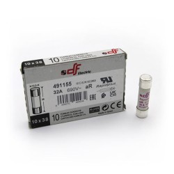 Φυσίγγιο κυλινδρικό υπερταχείας 32Α aR DF 10x38mm Φυσίγγιο κυλινδρικό υπερταχείας 32Α aR DF 10x38mm