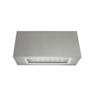 Led φωτιστικό επίτοιχο ορθογώνιο γκρι 1.6W ψυχρό φως μονής κατεύθυνσης 24led 230V στεγανό IP54