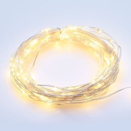 50 LED λαμπάκια σε σειρά 3W με θερμό λευκό χρώμα φωτός ασημί καλώδιο χαλκού & μήκος 5m 50 LED λαμπάκια σε σειρά 3W με θερμό λευκό χρώμα φωτός ασημί καλώδιο χαλκού & μήκος 5m