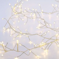50 LED λαμπάκια 3W σε σειρά θερμό χρώμα φωτός & ασημί καλώδιο χαλκού  με μήκος 2.5m IP20