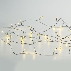 50 LED λαμπάκια 3W σε σειρά με θερμό χρώμα φωτός & μαύρο καλώδιο χαλκού IP20 με μήκος 2.5m