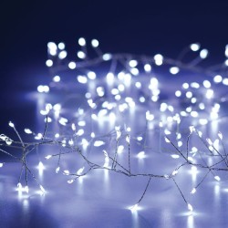 50  LED λαμπάκια 3W σε σειρά με ψυχρό χρώμα φωτός & ασημί καλώδιο χαλκού & μήκος 2.5m IP20 