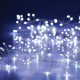 300 LED λαμπάκια 6W σε σειρά με ψυχρό χρώμα φωτός & ασημί καλώδιο χαλκού IP44  μήκος 3m 