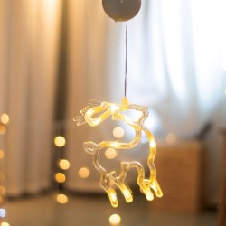 Διακοσμητικό κρεμαστό ελαφάκι με 10 LED λαμπάκια με θερμό χρώμα φωτός με μπαταρίες & διαστάσεις 130x190mm Διακοσμητικό κρεμαστό ελαφάκι με 10 LED λαμπάκια με θερμό χρώμα φωτός με μπαταρίες & διαστάσεις 130x190mm
