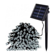 200 SOLAR LEDS λαμπάκια σε σειρά  με φωτοβολταικό πάνελ & 8 προγράμματα με ασημί καλώδιο IP44 με μήκος 20m