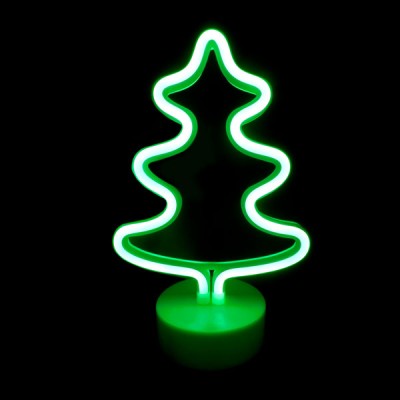 Διακοσμητικό επιτραπέζιο δέντρο με 44 NEON LED λαμπάκια πράσινο χρώμα φωτός με μπαταρία (3xAA)/USB IP20 Διακοσμητικό επιτραπέζιο δέντρο με 44 NEON LED λαμπάκια πράσινο χρώμα φωτός με μπαταρία (3xAA)/USB IP20