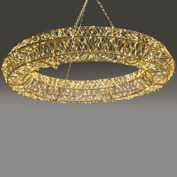 3D μεταλλικό δαχτυλίδι με 1920 LED θερμό χρώμα φωτός IP44 με διάμετρο ∅60cm για κρεμαστή τοποθέτηση