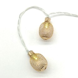 Διακοσμητικά λαμπάκια METAL PINAPPLE με 10 LED σε σειρά με θερμό χρώμα φωτός IP20 & μήκος 135cm Διακοσμητικά λαμπάκια METAL PINAPPLE με 10 LED σε σειρά με θερμό χρώμα φωτός IP20 & μήκος 135cm